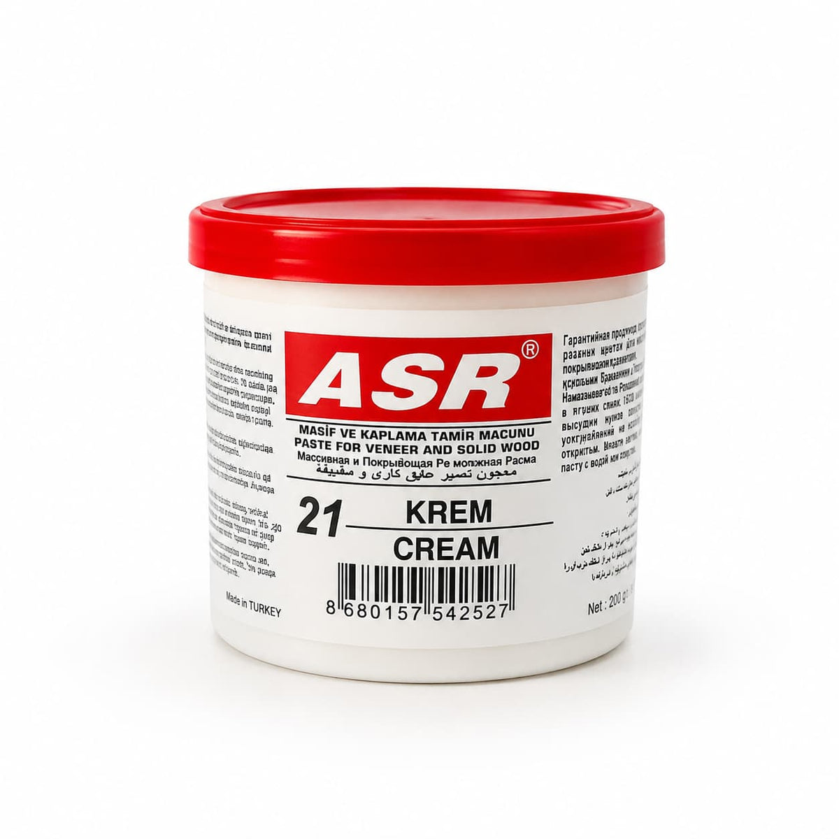 ASR Krem Tamir Macunu 200 Gram | Ahşap, MDF ve Mobilya Dolgu Macunu