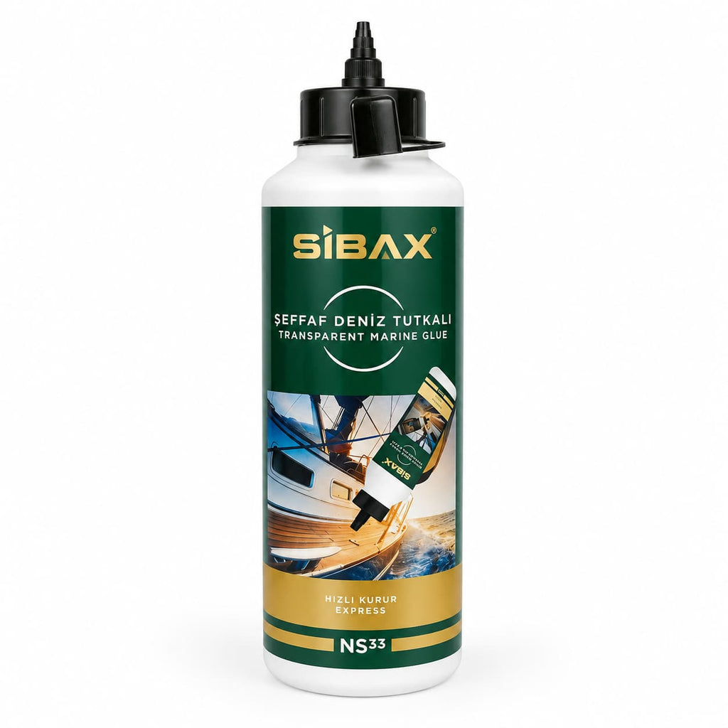 Sibax NS33 Şeffaf Deniz Tutkalı 500 Gram | Güçlü Marine Yapıştırıcı