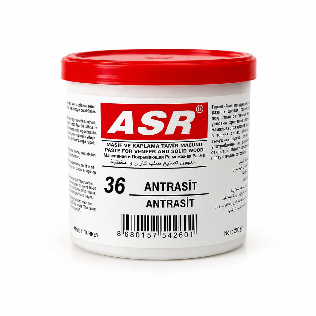 ASR Antrasit Tamir Macunu 200 Gr Ahşap MDF Mobilya Dolgu Macunu