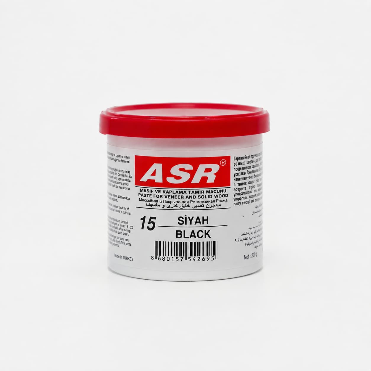 ASR Siyah Tamir Macunu 200 Gr | Ahşap ve MDF Tamir Macunu | Ray Mobilya