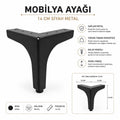 Siyah Metal Mobilya Ayağı 14 CM | Modern Mobilya Ayağı | Ray Mobilya